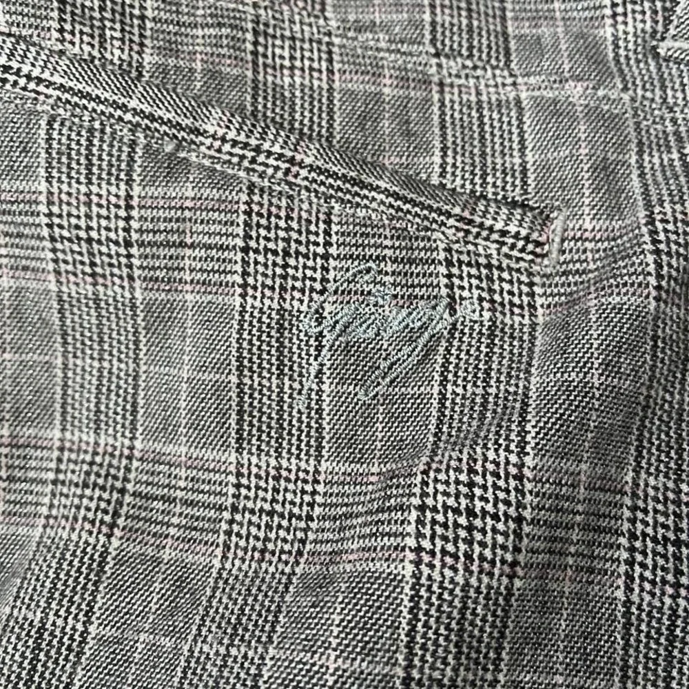 Vintage Garage Plaid‎ Flare Trousers Low Rise Women 7 Office Academia Preppy - Picture 8 of 8